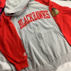 HTF Design NHL Majestic Chicago Blackhawks zip up Hoodie Mens 3X